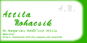 attila mohacsik business card